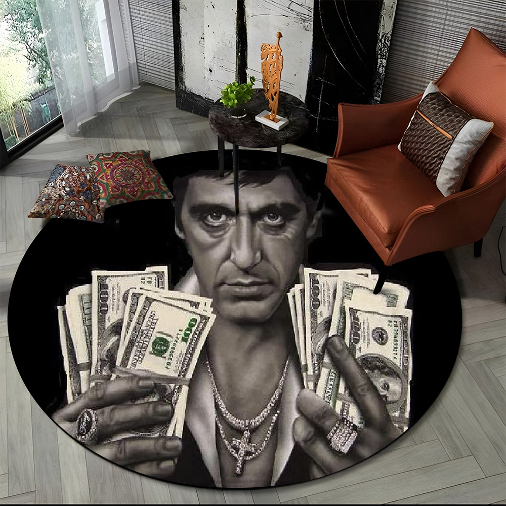 Home Bathroom Movie - Karpet Bulat Tony HD Film Cetak