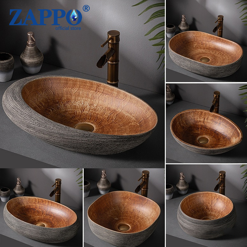 Home Bathroom Wash Basin - Wastafel Keramik Vintage Artistik ZAPPO, Model