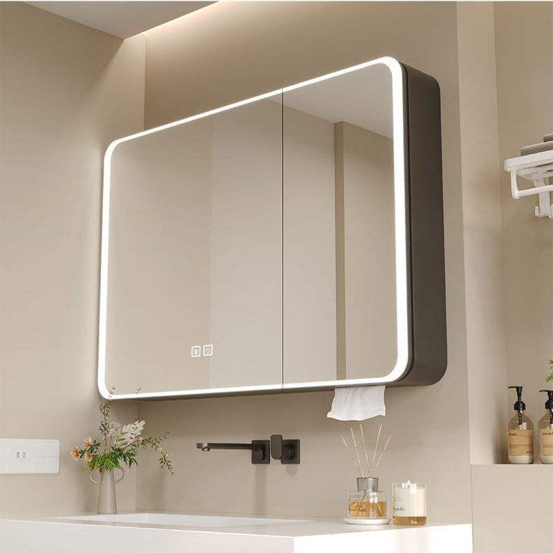 Bathroom Cabinet Mirror - Kabinet Cermin Kamar Mandi LED Aluminium