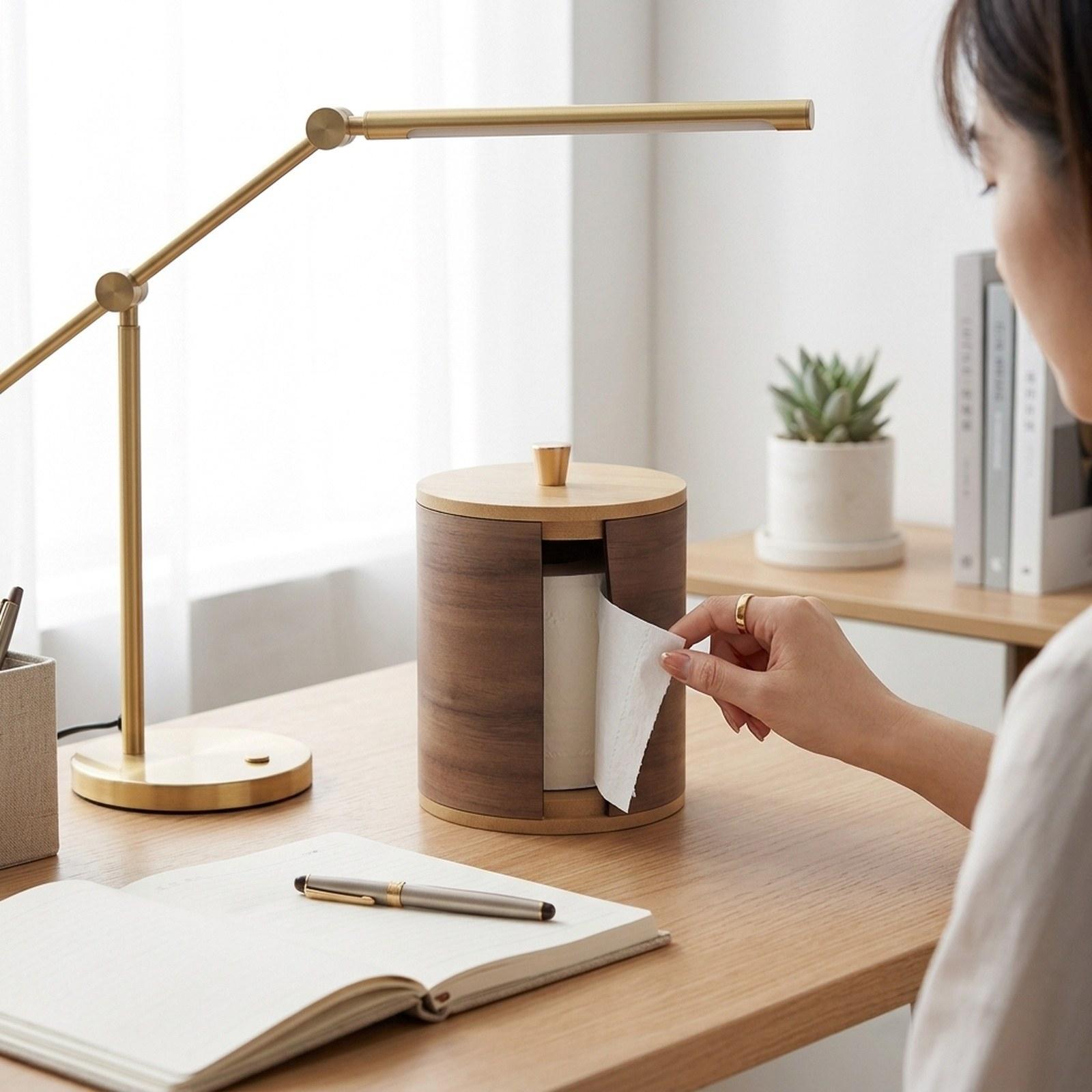 Home Bathroom Towel Dispenser - Tempat Tisu Gulung dengan Bagian Atas