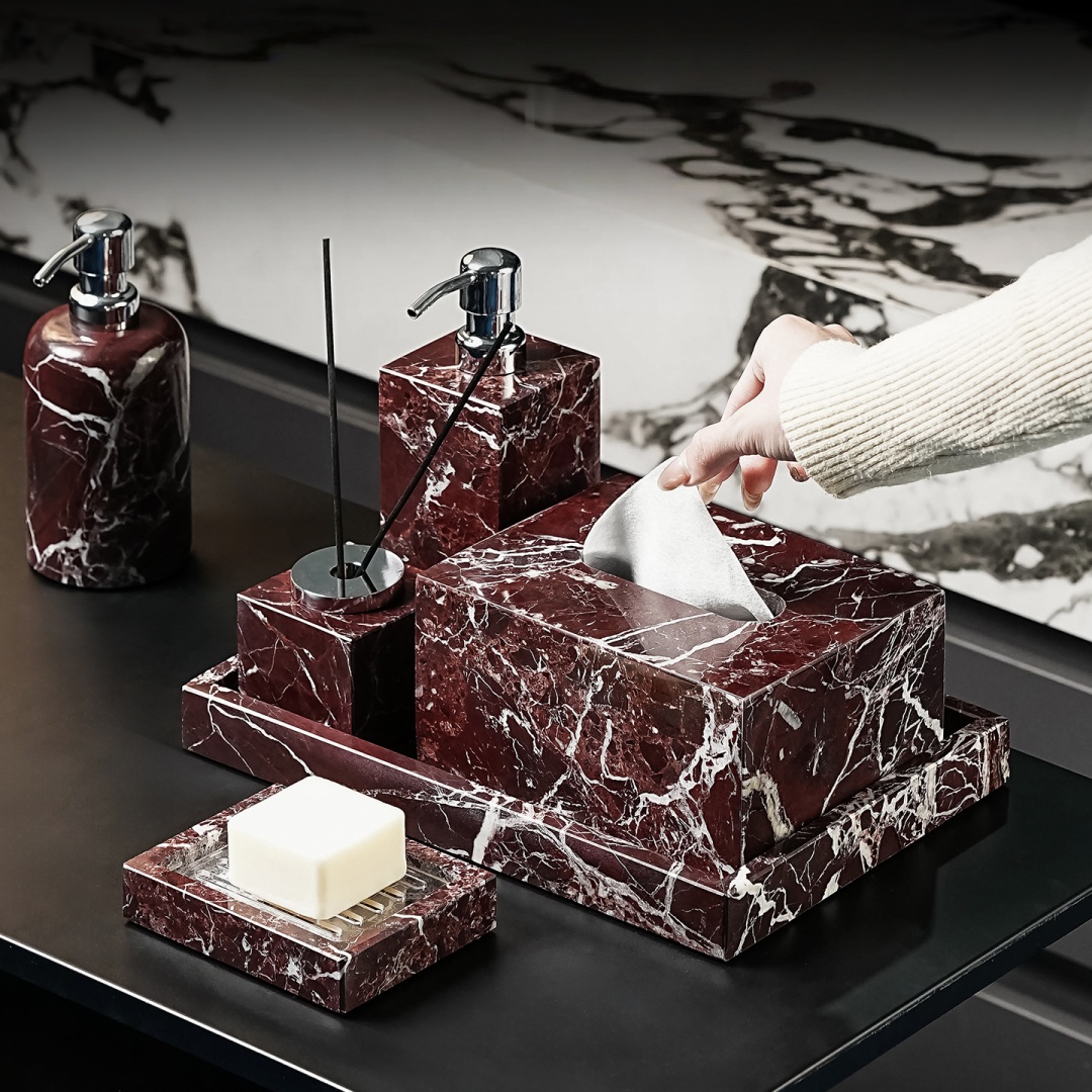 Home Center Bathroom Accessories - Aksesoris Kamar Mandi Marmer Alami Mewah