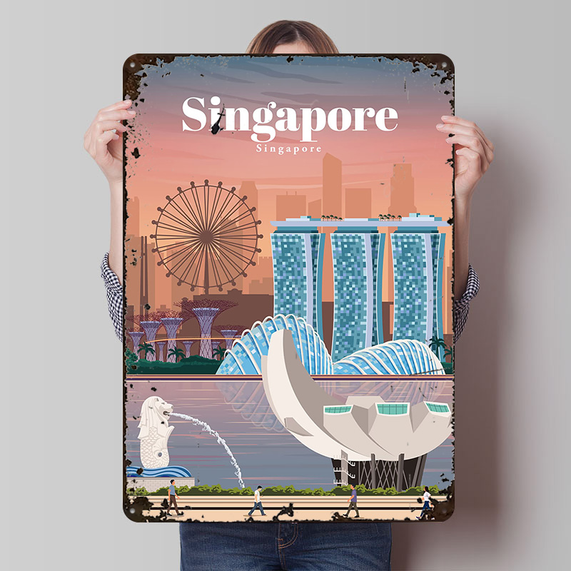 Home And Bathroom Singapore - Poster Cetak Perjalanan ke Singapura, Seni