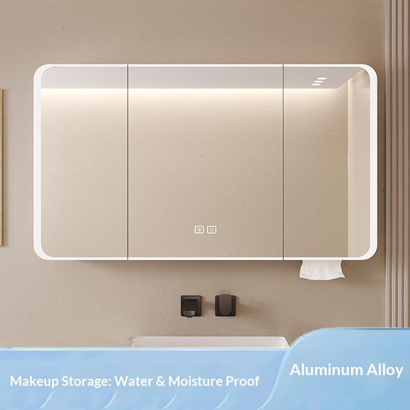 Bathroom Cabinet Mirror - Kabinet Cermin Kamar Mandi LED Pintar,