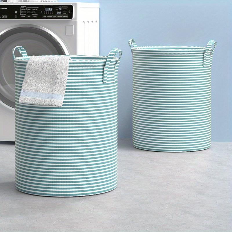Home Goods Bathroom Storage - Keranjang Cucian Bergaris Minimalis Dapat Dilipat