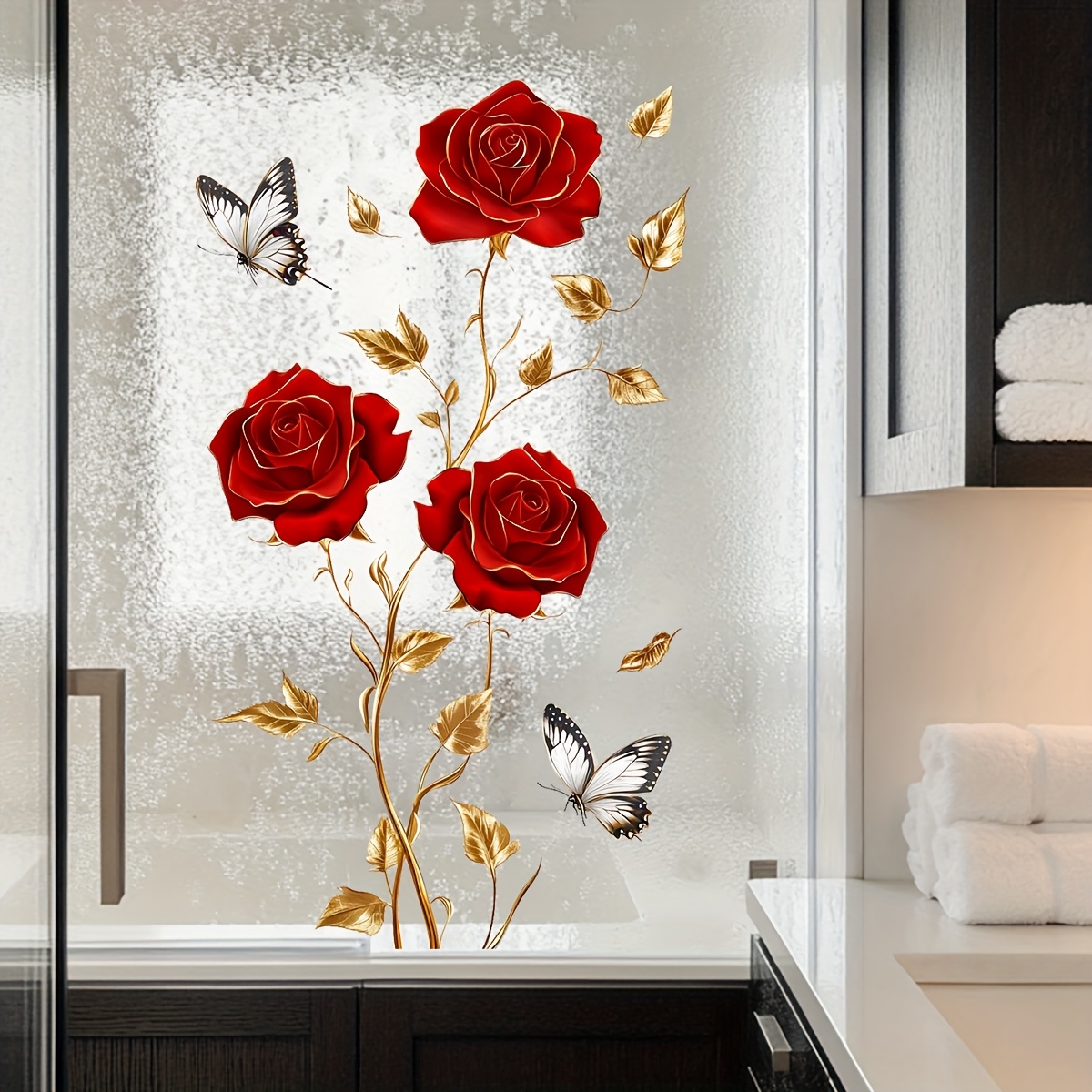 Home Bathroom Window - 1 Buah Stiker Jendela dan Dinding