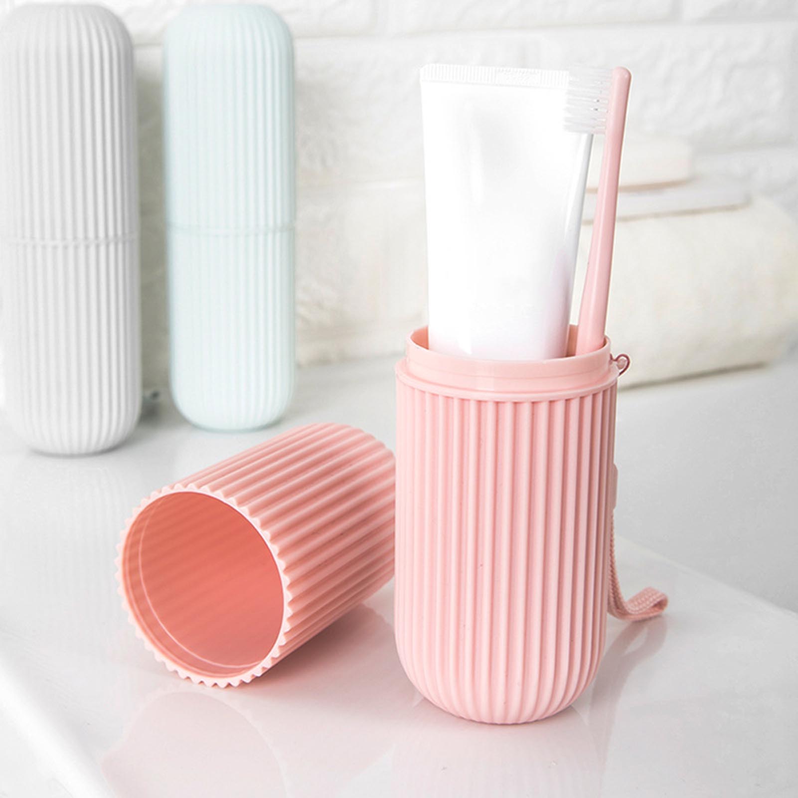 Home Goods Bathroom Storage - Cangkir Sikat Gigi Portabel Perjalanan Kosong