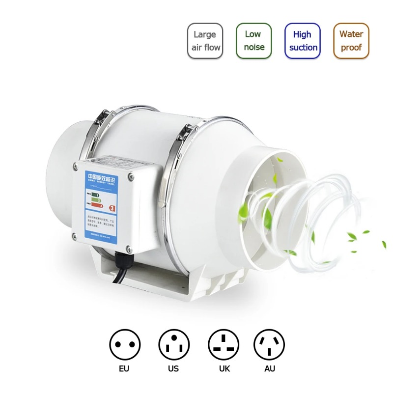 Home Bathroom Exhaust Fan - Kipas Ventilasi Pipa Dalam Ruangan Senyap