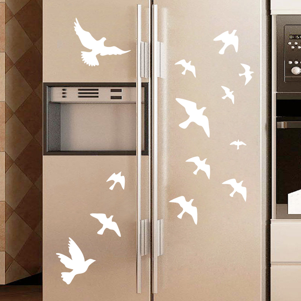 Home Bathroom Window - 12 Buah/Set Stiker Dinding Burung Dekorasi