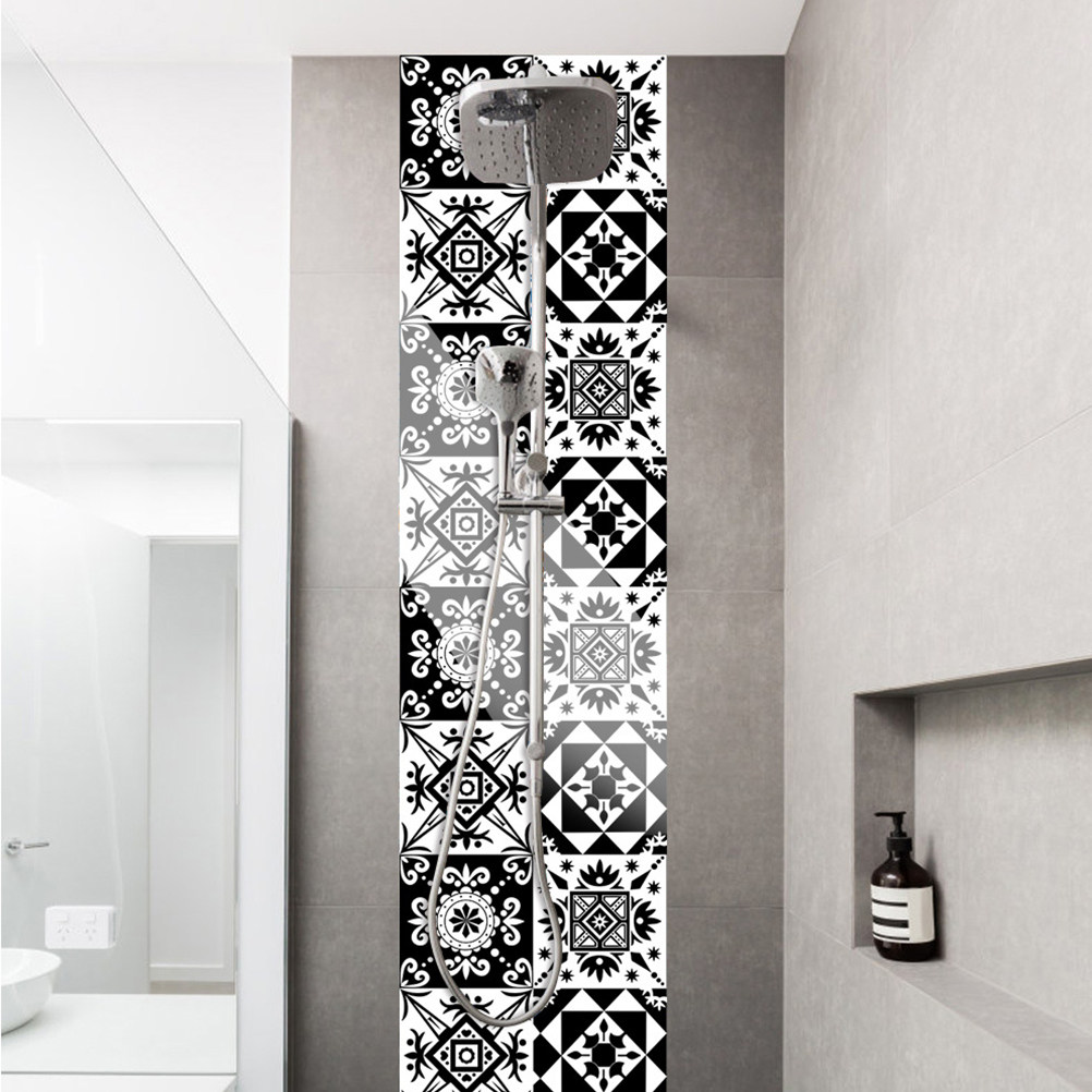 Home Bathroom Tiles - 10 Buah Stiker Dinding Dekorasi Rumah