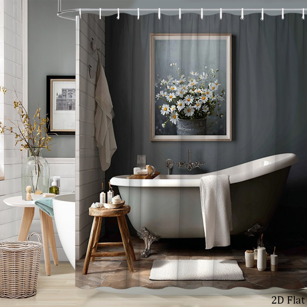 Home Bathroom Spa - Tirai Mandi Tahan Air Tirai Kamar