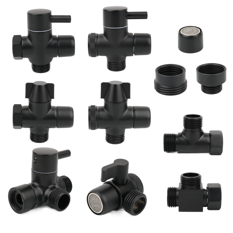 Home Kitchen Bathroom Marketing - Adaptor Lengan Pancuran Kuningan Hitam G1/2