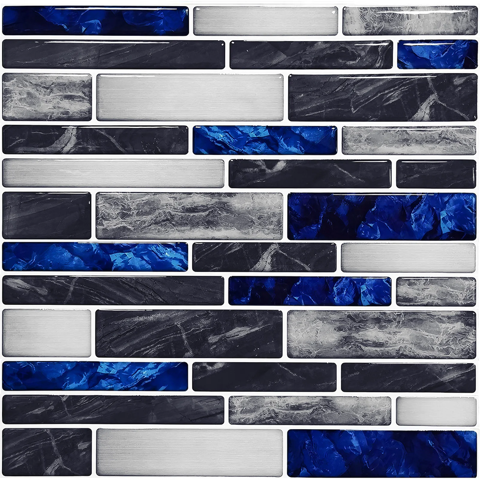 Home Bathroom Tiles - 10x stiker ubin 3D mosaik berperekat,