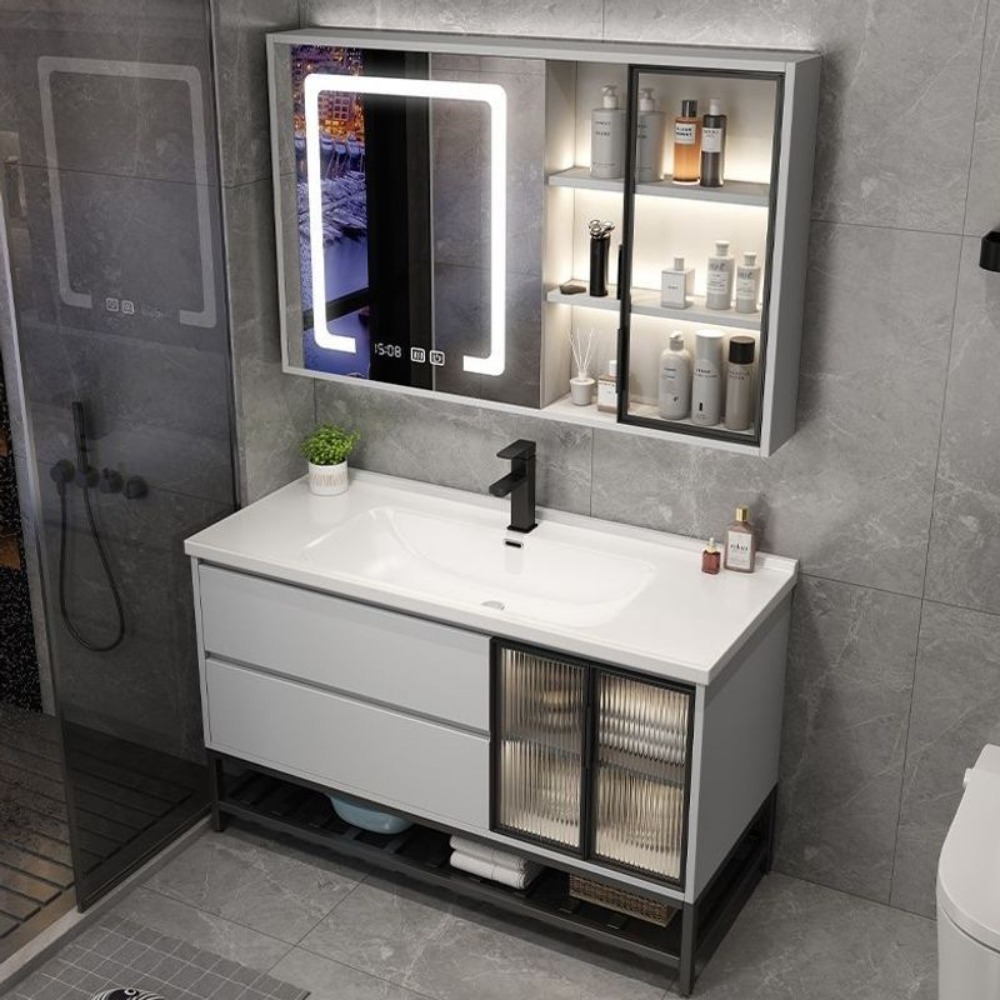 Bathroom Cabinet Mirror - Kombinasi kabinet kamar mandi mewah ringan