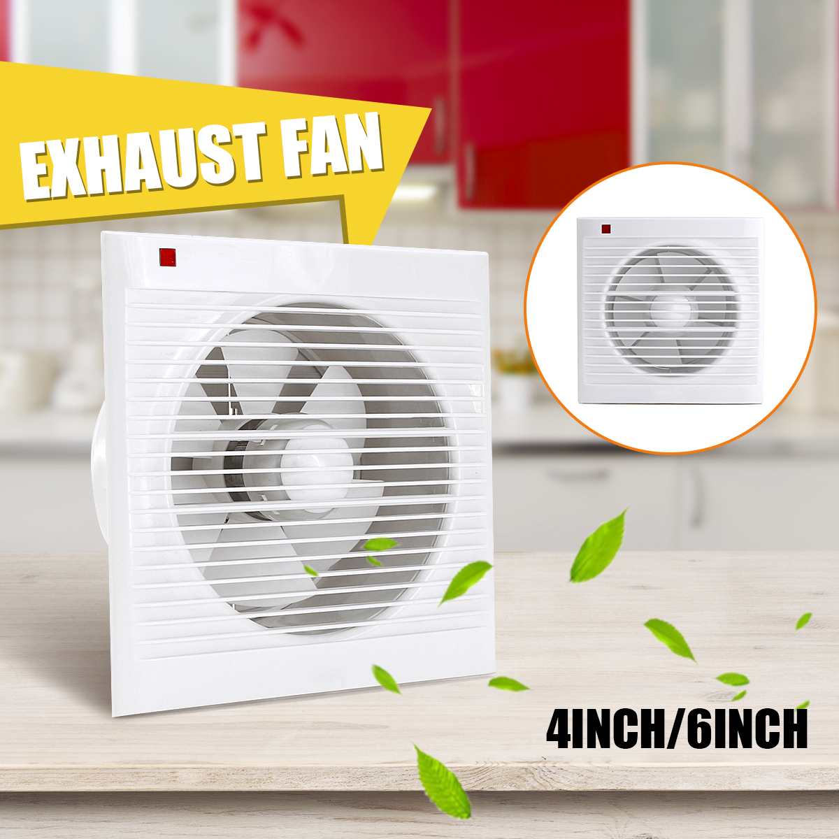 Home Bathroom Exhaust Fan - Kipas Exhaust Kamar Mandi 4 Inch