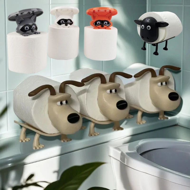 Home Center Bathroom Accessories - Tempat Tisu Toilet Bentuk Anjing Rakun