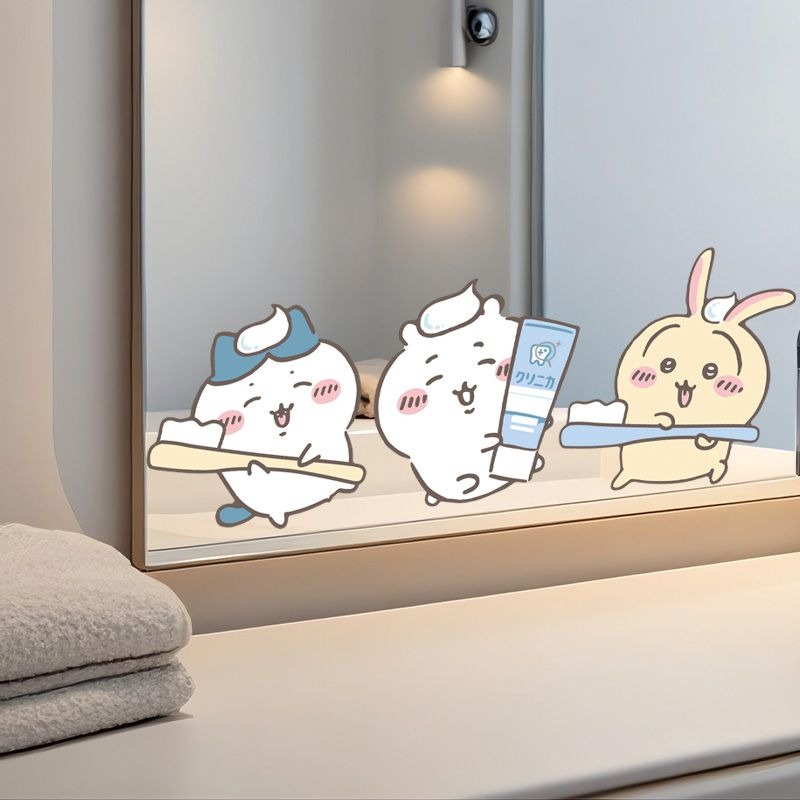 Stiker Cermin Chiikawa Motif L - Home Bathroom Movie ulasan dan harga