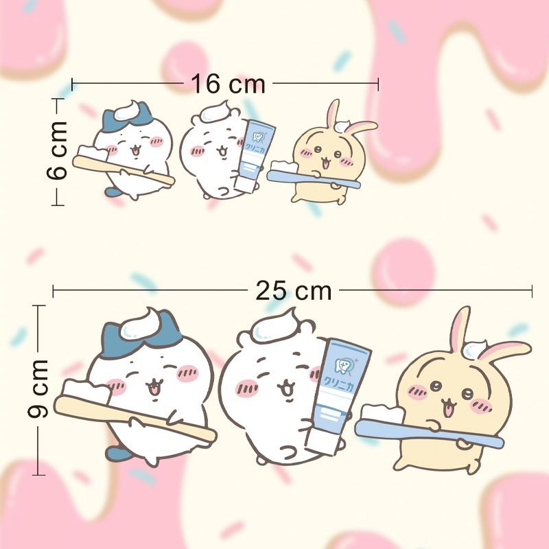Stiker Cermin Chiikawa Motif L - Home Bathroom Movie ulasan dan harga