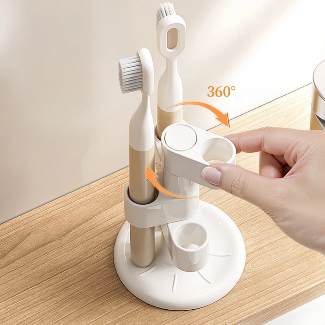 1 Buah Tempat Sikat Gigi Putar - Home Goods Bathroom Storage ulasan dan harga
