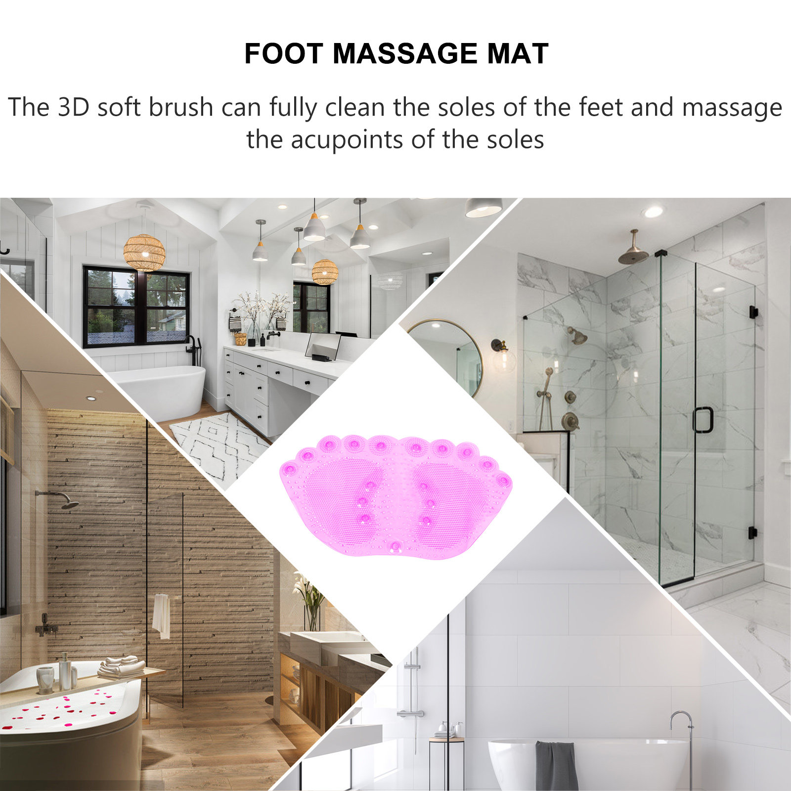 1 Buah Alas Mandi Pijat PVC An - Home Bathroom Spa ulasan dan harga
