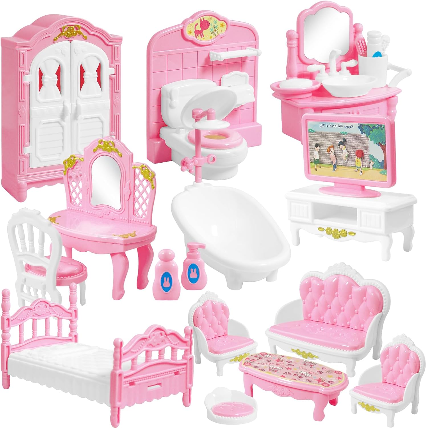 Set Perabot Rumah Boneka Akses - Zara Home Bathroom Accessories ulasan dan harga