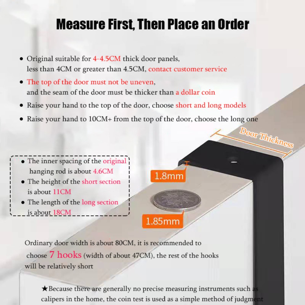 Gantungan di atas pintu 6 kait - Home Bathroom Gadgets ulasan dan harga