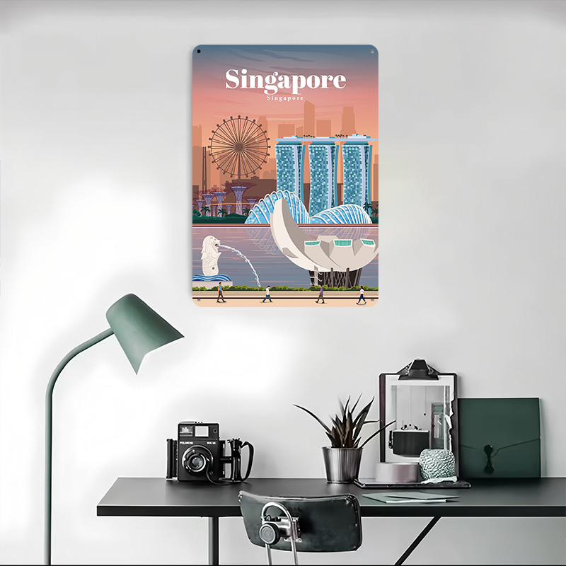 Poster Cetak Perjalanan ke Sin - Home And Bathroom Singapore ulasan dan harga