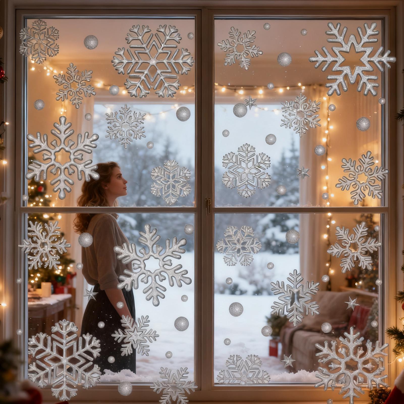Stiker Jendela Natal Statis Da - Home Bathroom Window ulasan dan harga