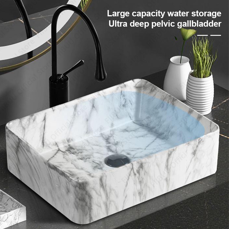 Premium Pembuluh Darah Batu Ke - Home Bathroom Wash Basin ulasan dan harga
