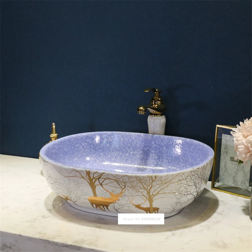 Wastafel Keramik Gaya Eropa de - Home Bathroom Wash Basin ulasan dan harga