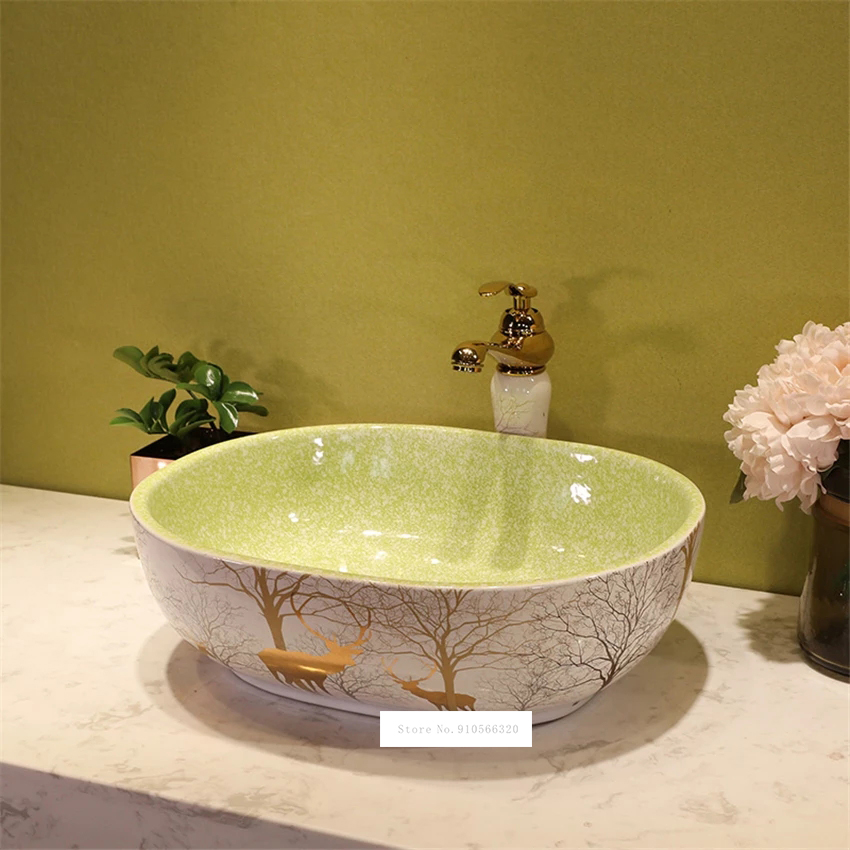Wastafel Keramik Gaya Eropa de - Home Bathroom Wash Basin ulasan dan harga