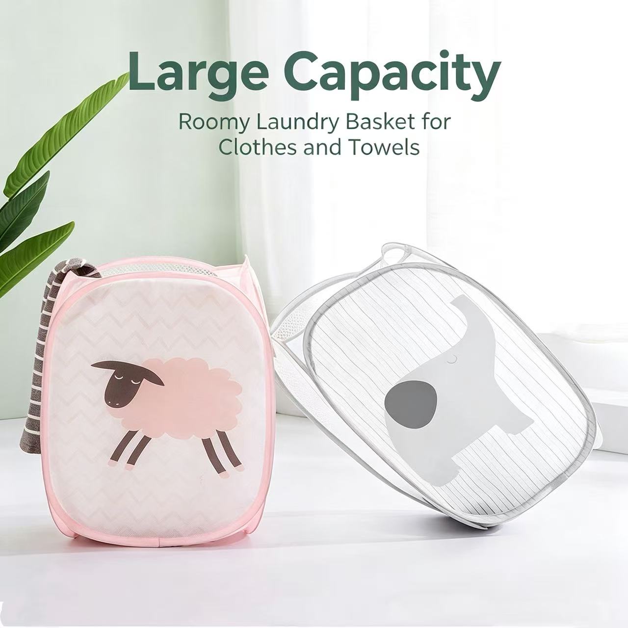 Keranjang Cucian Lipat Berbaha - Home Goods Bathroom Storage ulasan dan harga