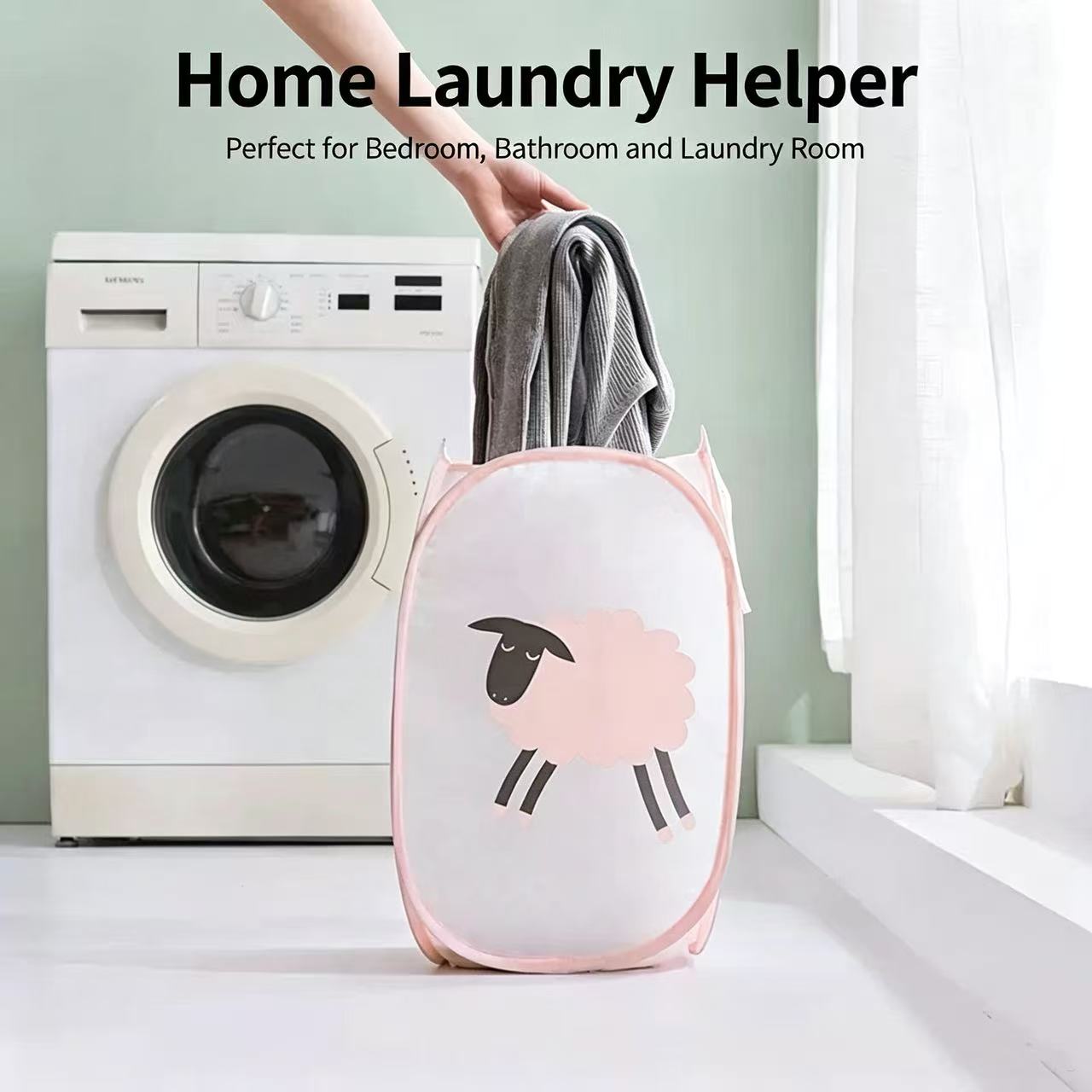 Keranjang Cucian Lipat Berbaha - Home Goods Bathroom Storage ulasan dan harga