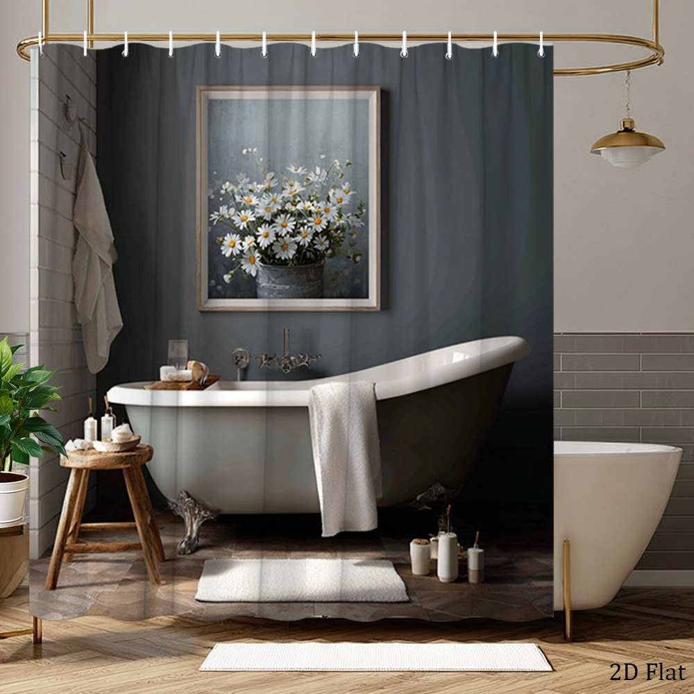 Tirai Mandi Tahan Air Tirai Ka - Home Bathroom Spa ulasan dan harga
