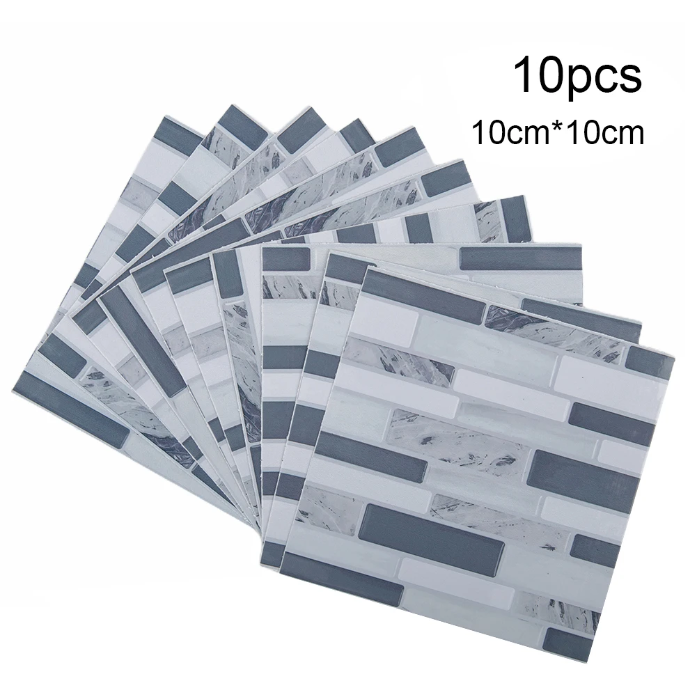 10x stiker ubin 3D mosaik berp - Home Bathroom Tiles ulasan dan harga