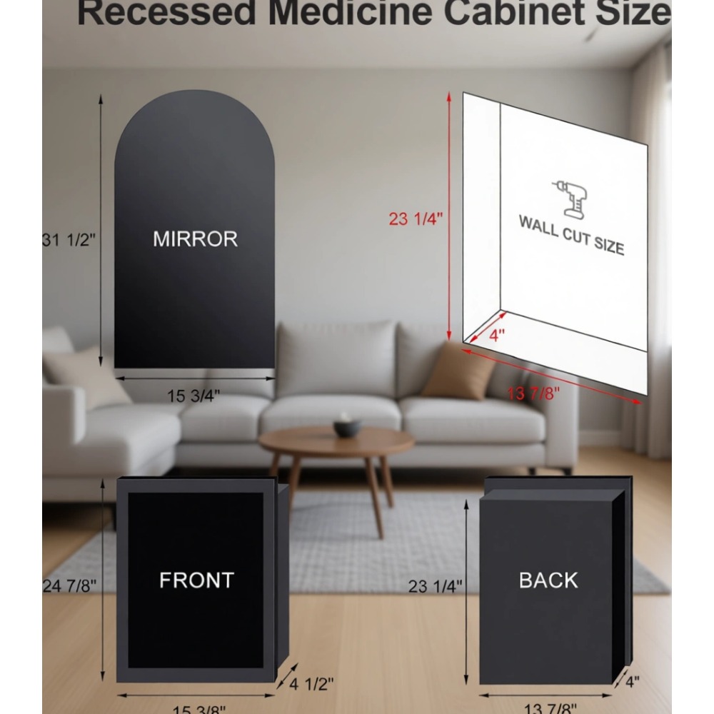 Lemari Obat Tersembunyi Berben - Bathroom Cabinet Mirror ulasan dan harga