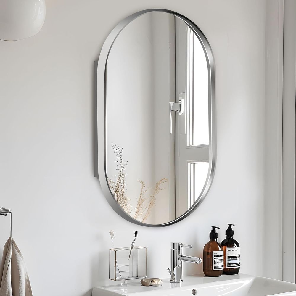 Lemari Obat Kamar Mandi Oval T - Bathroom Cabinet Mirror ulasan dan harga