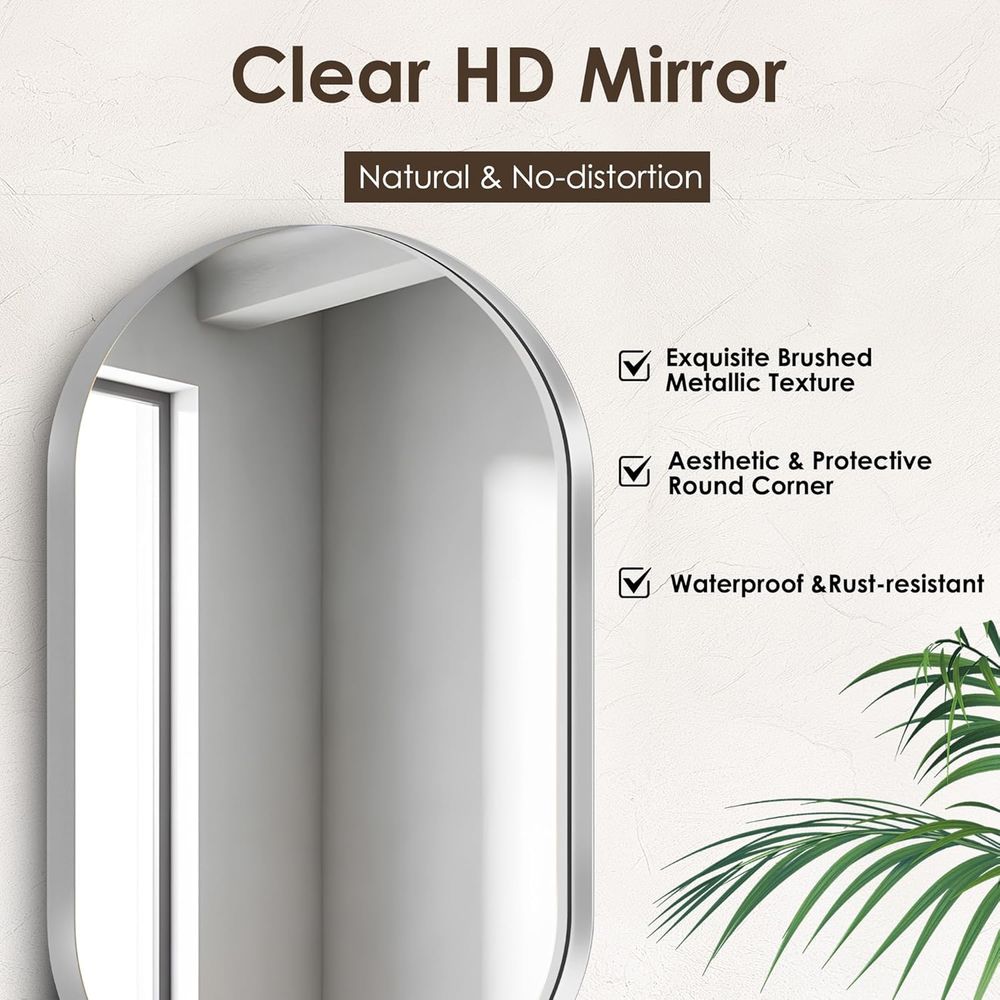 Lemari Obat Kamar Mandi Oval T - Bathroom Cabinet Mirror ulasan dan harga