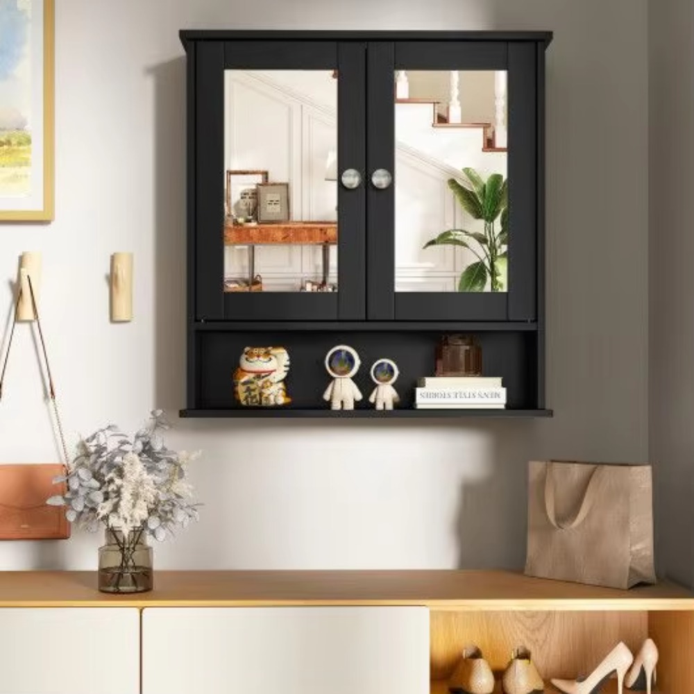 Organizer Dinding Kamar Mandi  - Bathroom Cabinet Mirror ulasan dan harga
