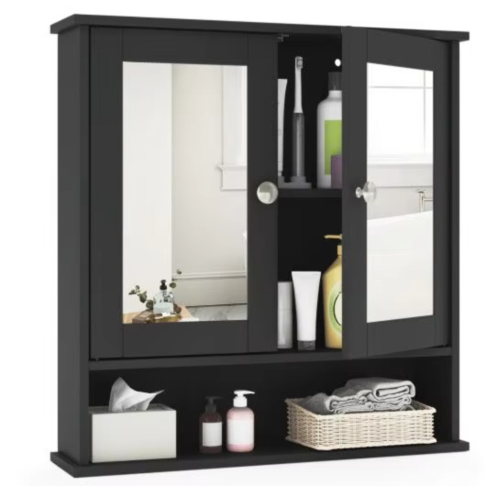 Organizer Dinding Kamar Mandi  - Bathroom Cabinet Mirror ulasan dan harga