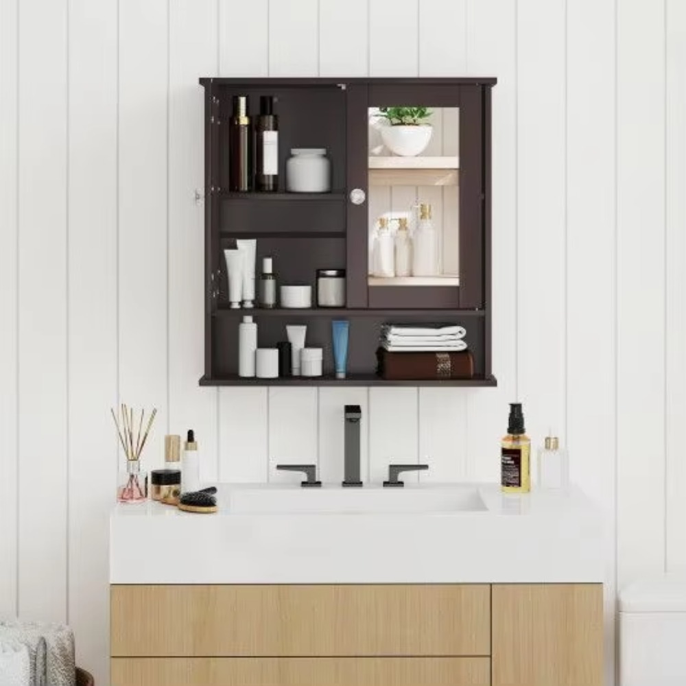 Organizer Dinding Kamar Mandi  - Bathroom Cabinet Mirror ulasan dan harga